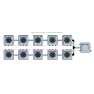 Alien Hydroponics AERO System- 10 Pot 2 Row Kit