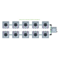 Alien Hydroponics AERO System- 10 Pot 2 Row Kit