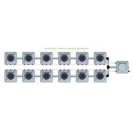 Alien Hydroponics AERO System- 12 Pot 2 Row Kit