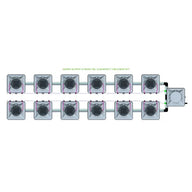 Alien Hydroponics AERO System- 12 Pot 2 Row Kit