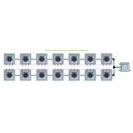 Alien Hydroponics AERO System- 14 Pot 2 Row Kit