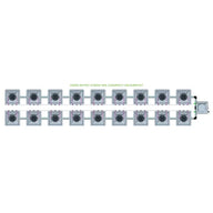 Alien Hydroponics AERO System- 18 Pot 2 Row Kit