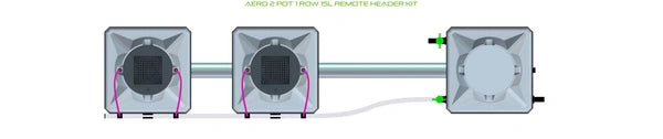 Alien Hydroponics AERO System- 2 Pot 1 Row Kit