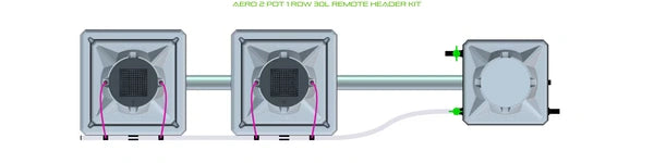 Alien Hydroponics AERO System- 2 Pot 1 Row Kit