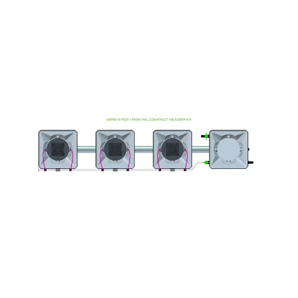 Alien Hydroponics AERO System- 3 Pot 1 Row Kit