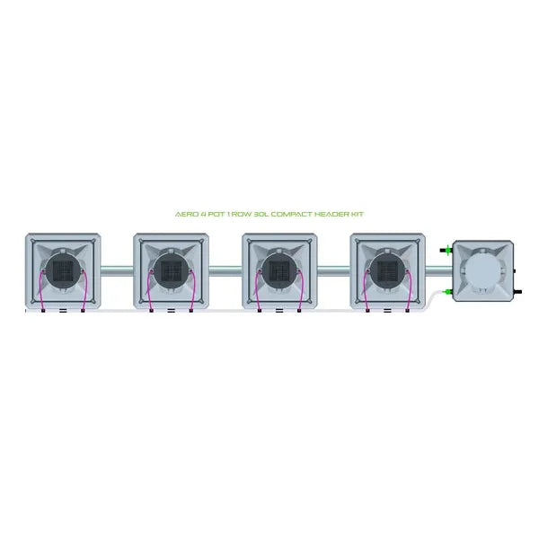 Alien Hydroponics AERO System- 4 Pot 1 Row Kit