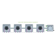 Alien Hydroponics AERO System- 4 Pot 1 Row Kit