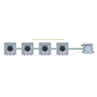 Alien Hydroponics AERO System- 4 Pot 1 Row Kit
