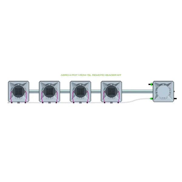 Alien Hydroponics AERO System- 4 Pot 1 Row Kit