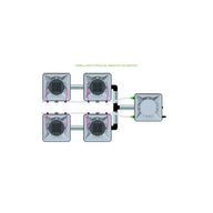 Alien Hydroponics AERO System- 4 Pot 2 Row Kit