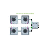 Alien Hydroponics AERO System- 4 Pot 2 Row Kit