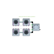 Alien Hydroponics AERO System- 4 Pot 2 Row Kit