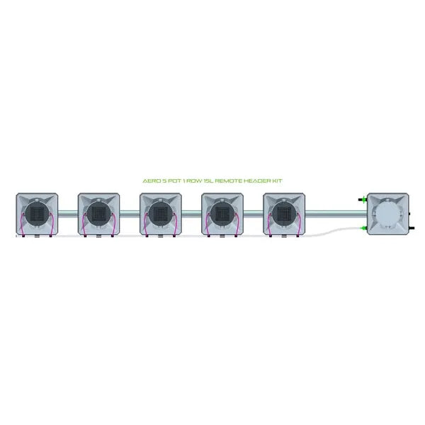 Alien Hydroponics AERO System- 5 Pot 1 Row Kit
