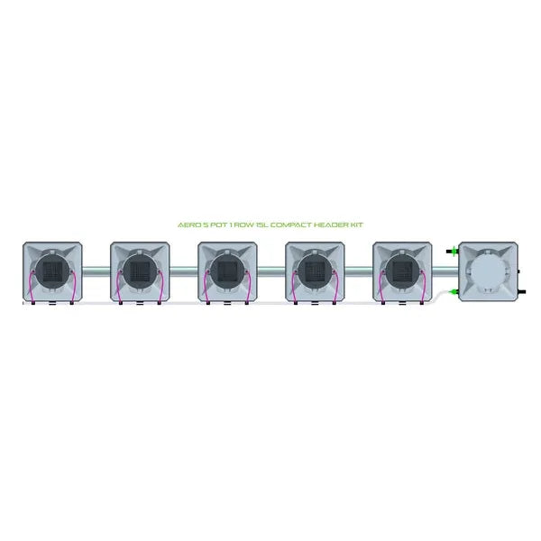 Alien Hydroponics AERO System- 5 Pot 1 Row Kit