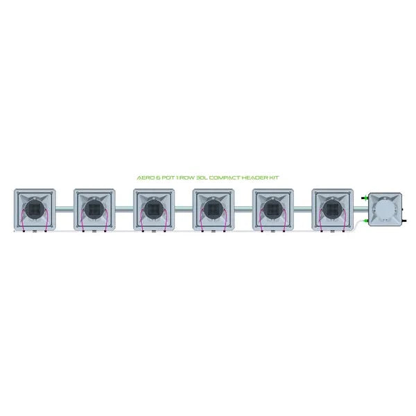 Alien Hydroponics AERO System- 6 Pot 1 Row Kit