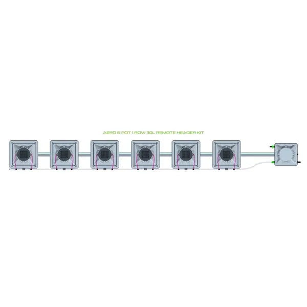 Alien Hydroponics AERO System- 6 Pot 1 Row Kit