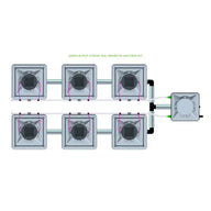 Alien Hydroponics AERO System- 6 Pot 2 Row Kit