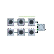Alien Hydroponics AERO System- 6 Pot 2 Row Kit