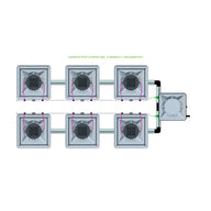 Alien Hydroponics AERO System- 6 Pot 2 Row Kit