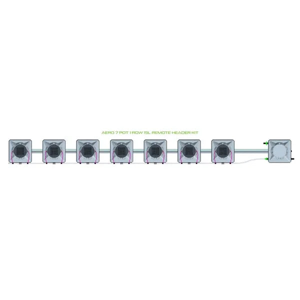 Alien Hydroponics AERO System- 7 Pot 1 Row Kit