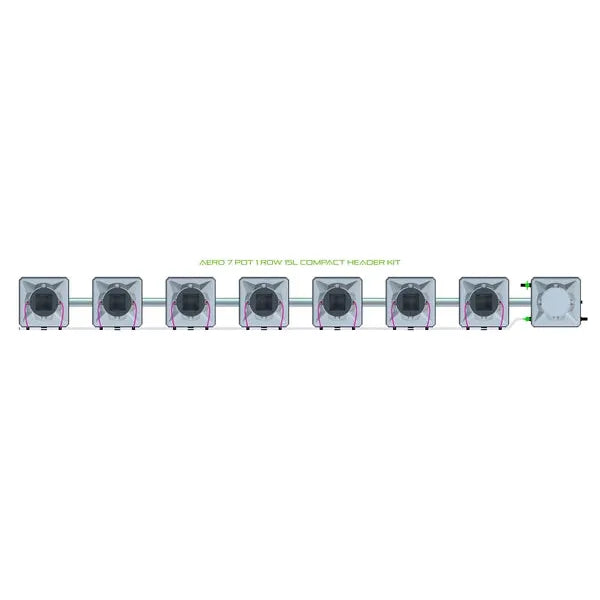 Alien Hydroponics AERO System- 7 Pot 1 Row Kit