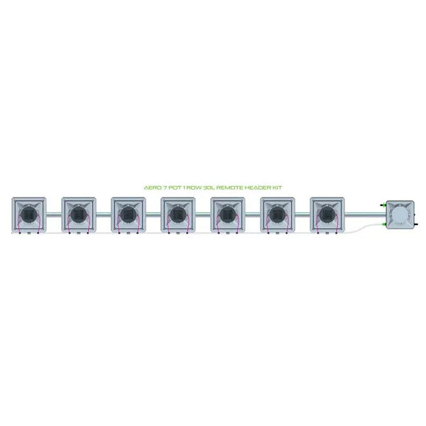Alien Hydroponics AERO System- 7 Pot 1 Row Kit