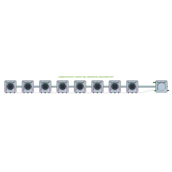 Alien Hydroponics AERO System- 8 Pot 1 Row Kit