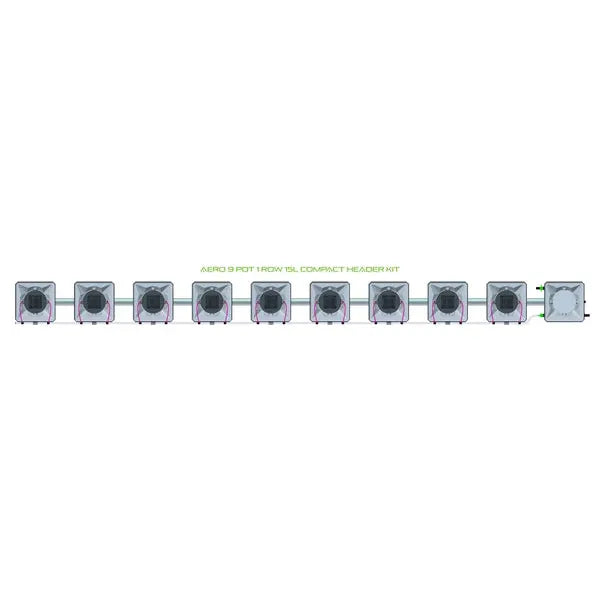 Alien Hydroponics AERO System- 9 Pot 1 Row Kit