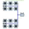 Alien Hydroponics RDWC - 12 Pot 4 Row