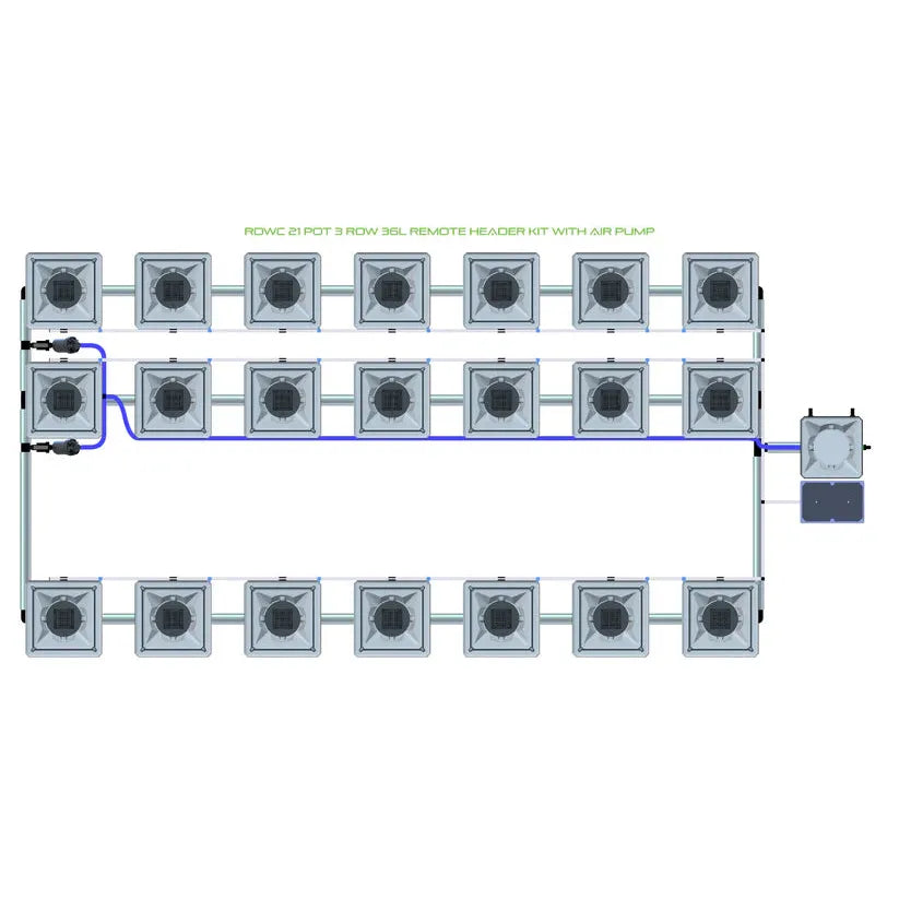 Alien Hydroponics RDWC - 21 Pot 3 Row