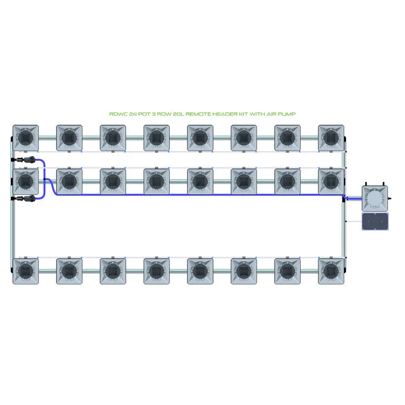 Alien Hydroponics RDWC - 24 Pot 3 Row