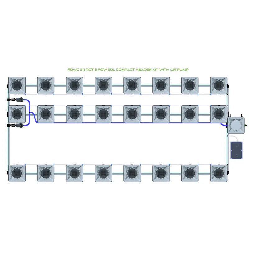 Alien Hydroponics RDWC - 24 Pot 3 Row