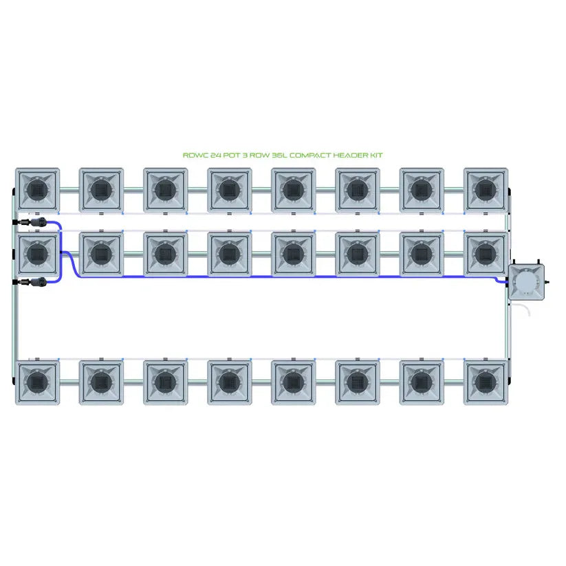 Alien Hydroponics RDWC - 24 Pot 3 Row