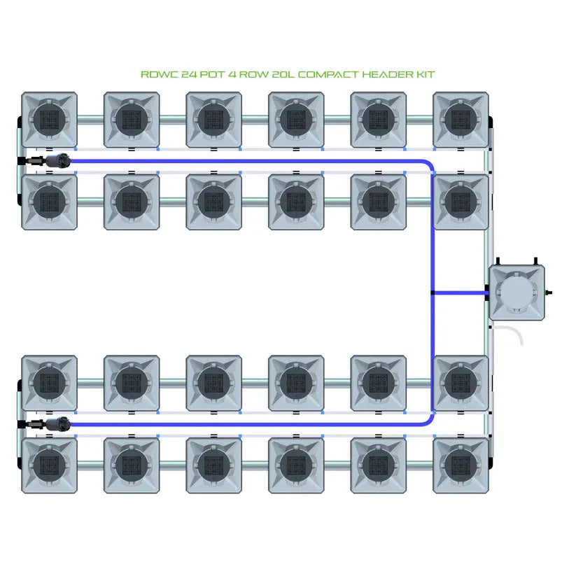 Alien Hydroponics RDWC - 24 Pot 4 Row