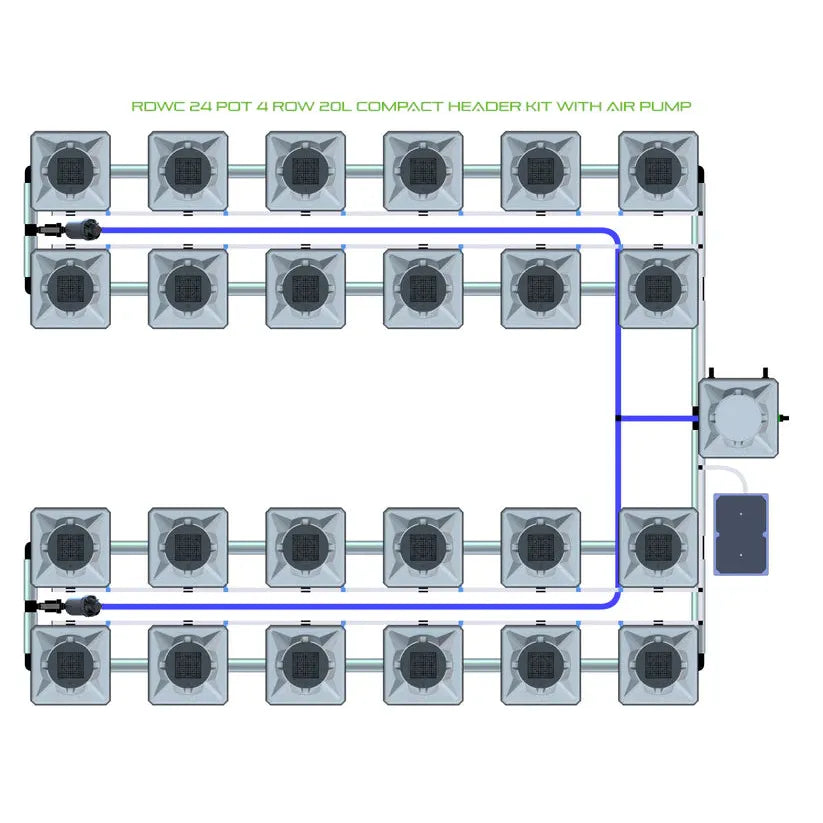 Alien Hydroponics RDWC - 24 Pot 4 Row