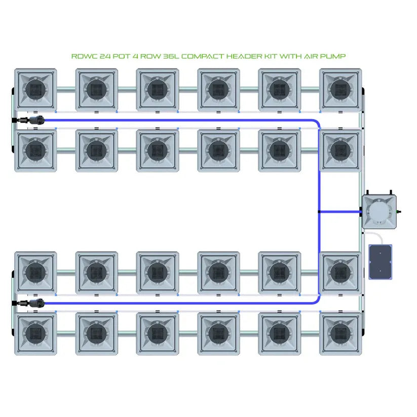 Alien Hydroponics RDWC - 24 Pot 4 Row