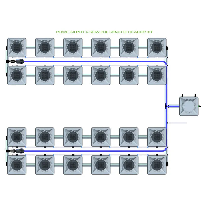 Alien Hydroponics RDWC - 24 Pot 4 Row