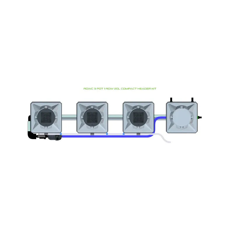 Alien Hydroponics RDWC - 3 Pot 1 Row