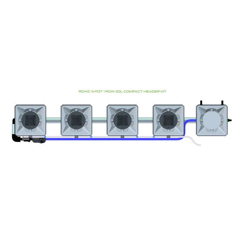 Alien Hydroponics RDWC - 4 Pot 1 Row