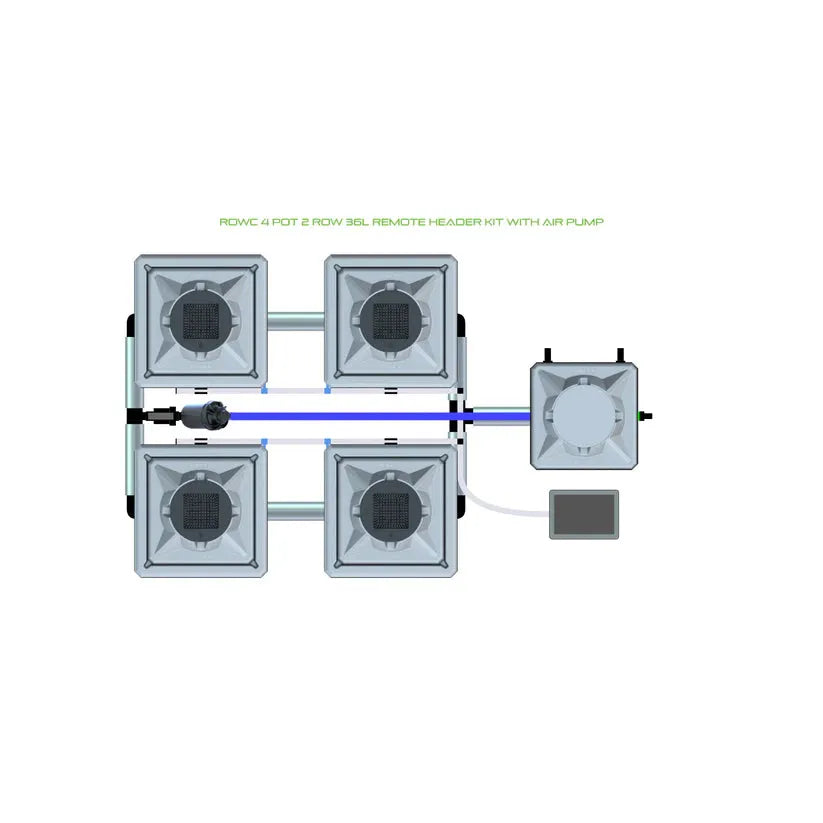 Alien Hydroponics RDWC - 4 Pot 2 Row