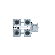 Alien Hydroponics RDWC - 4 Pot 2 Row