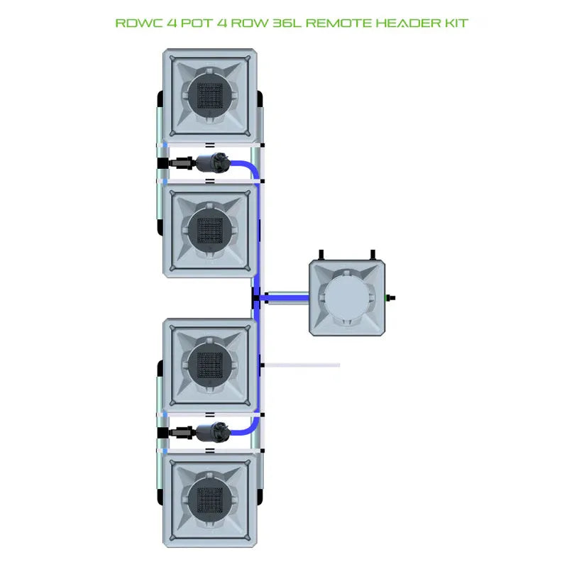 Alien Hydroponics RDWC - 4 Pot 4 Row