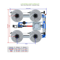 Alien Hydroponics V-System DWC - 4 Pot 2 Row