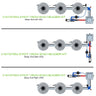 Alien Hydroponics V-System DWC - 3 Pot 1 Row Header