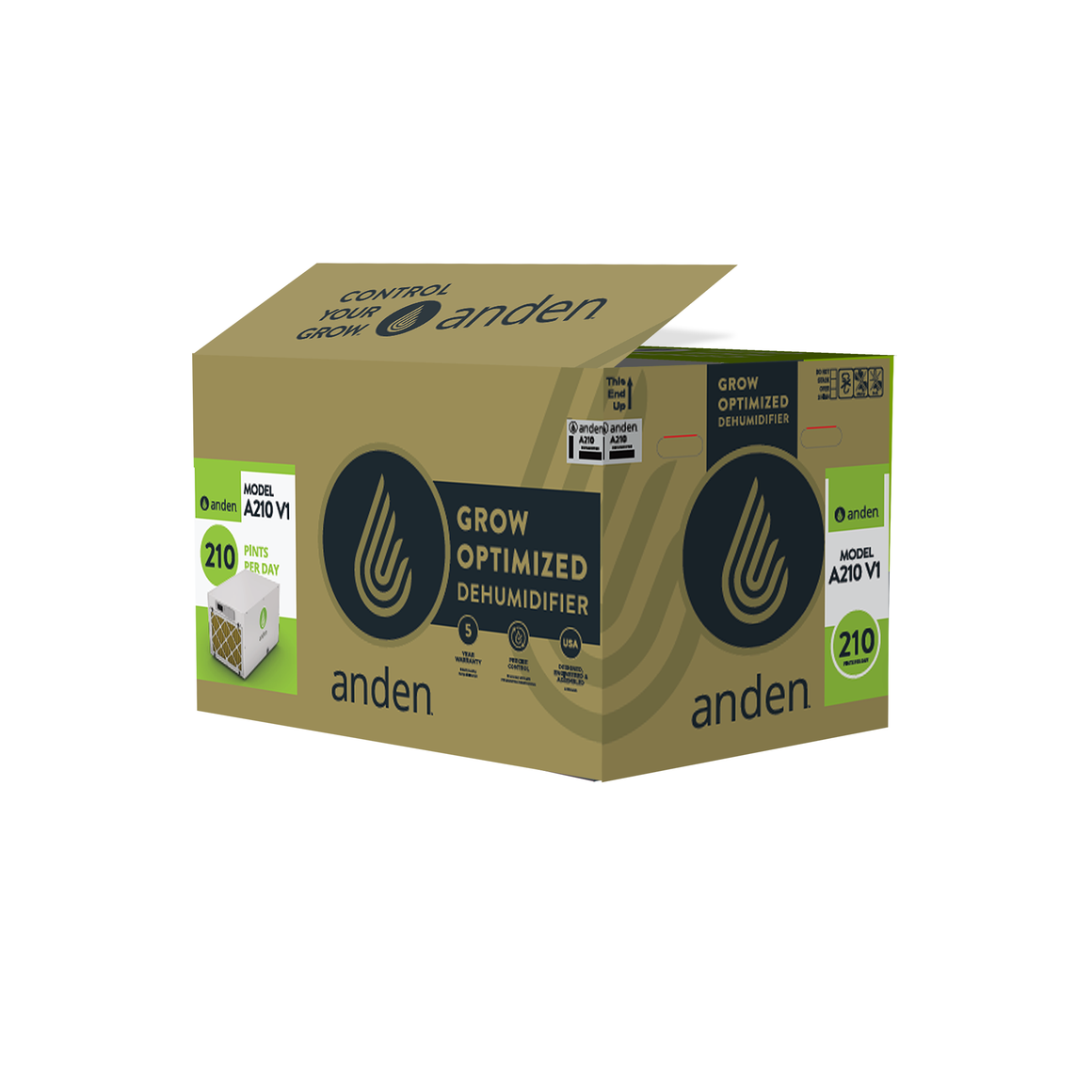 Anden A210V1 Dehumidifier — 210 Pints/Day