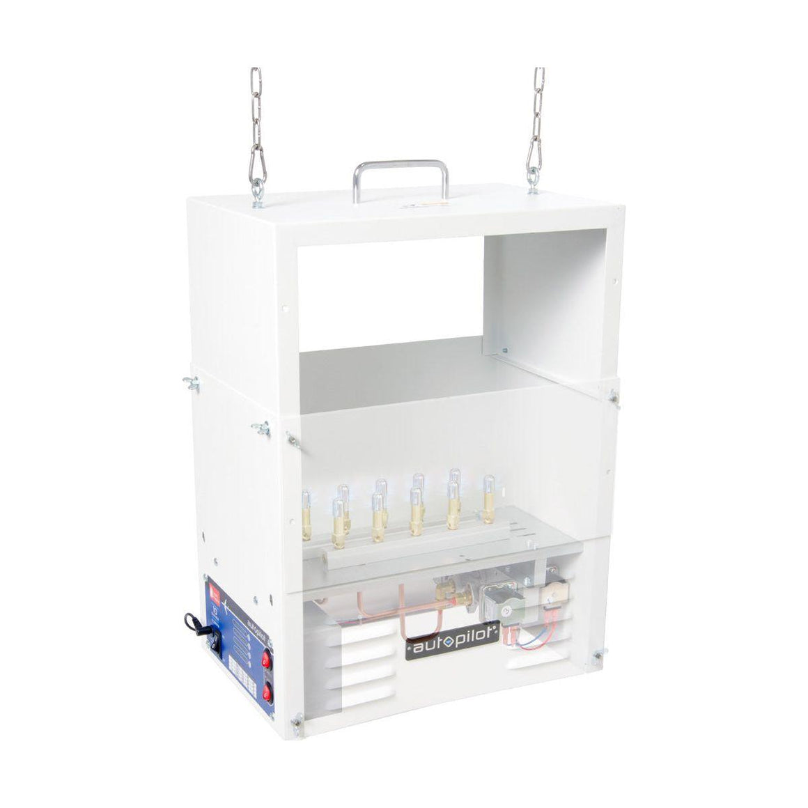 Autopilot LP CO2 generator with 10 burners and clear housing.