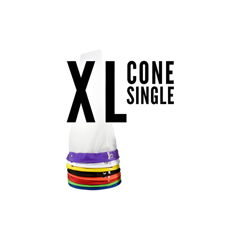 XL Cone Single Bag with colorful layered bottom.