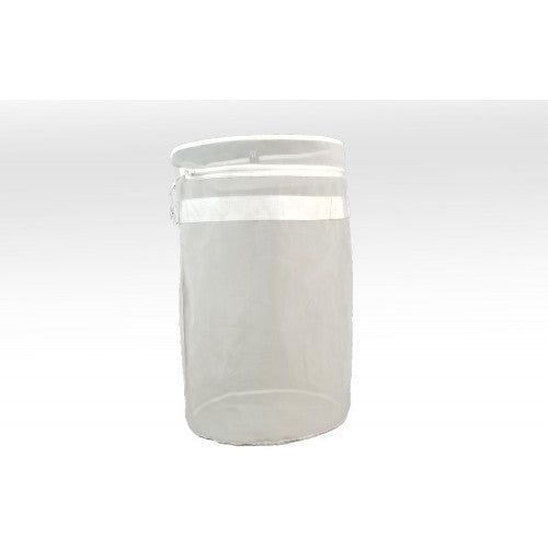 Large, white, open-top wash bag with a reflective stripe near the top.