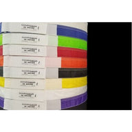 Stack of 30-gallon Boldtbags mesh stackers in rainbow colors, with white labels on each.