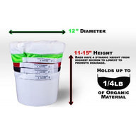 Stackable boldtbags mesh bags in white, green, red, and black, showing 12